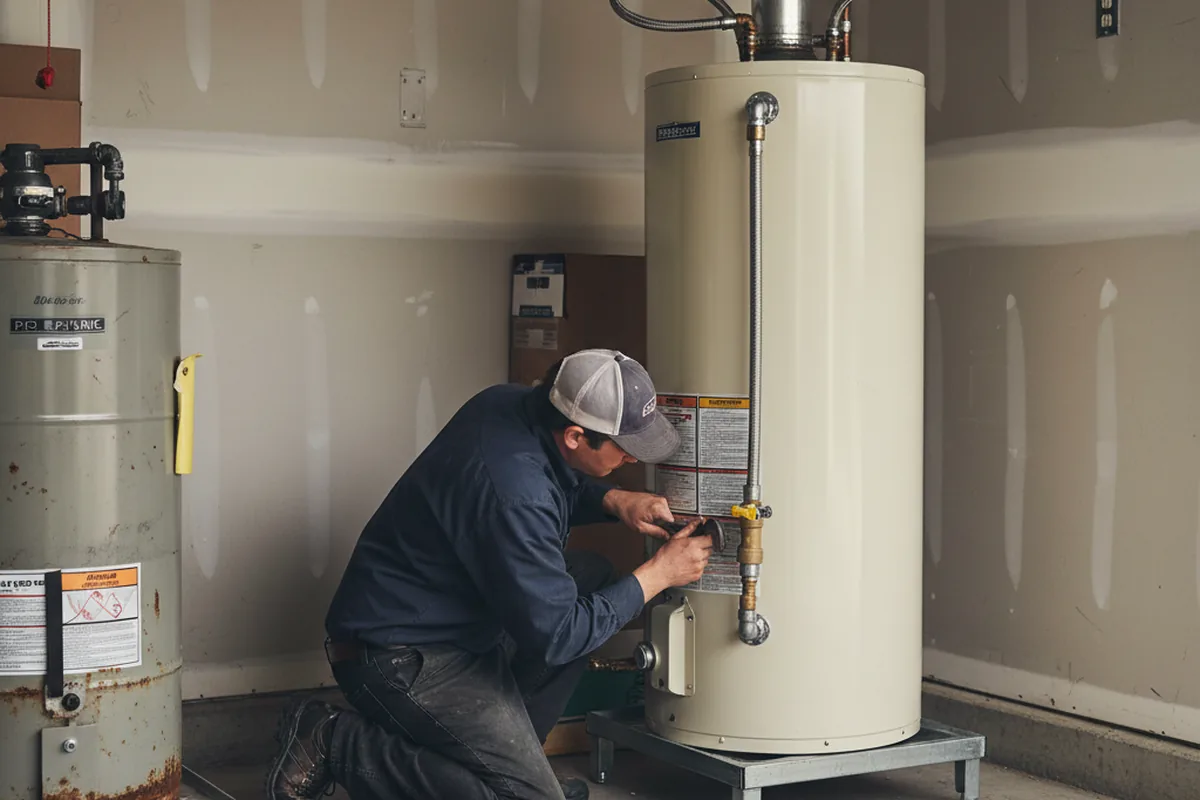 Water heater and shutoff valve replacement in Valley Falls